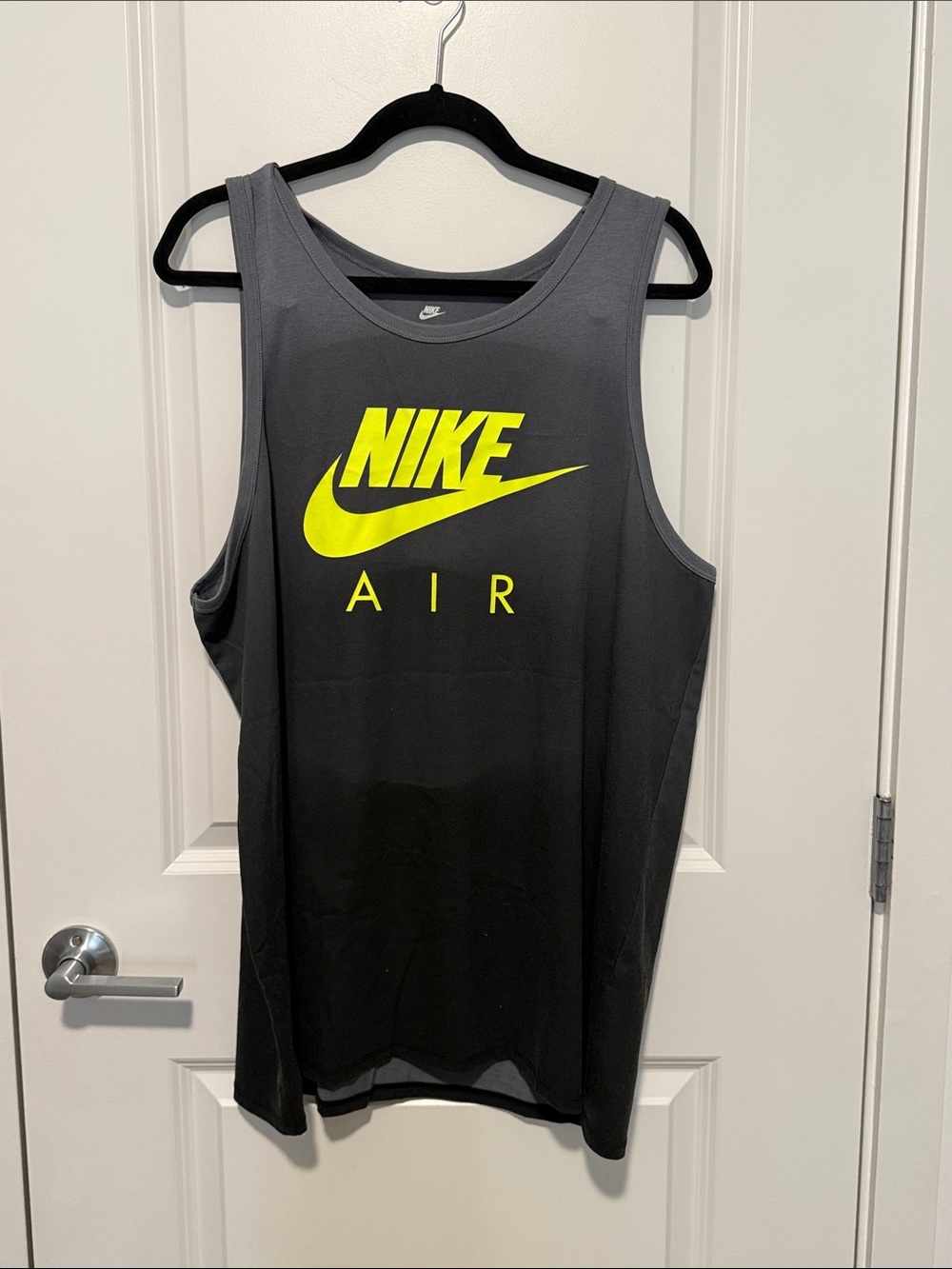Nike Black Tank with Neon Yellow Nike Air Logo